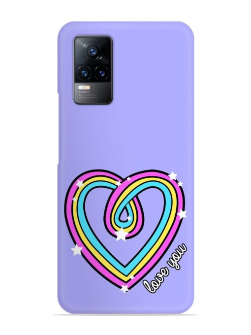 Colorful Rainbow Heart Snap Case for Vivo Y73 Zapvi