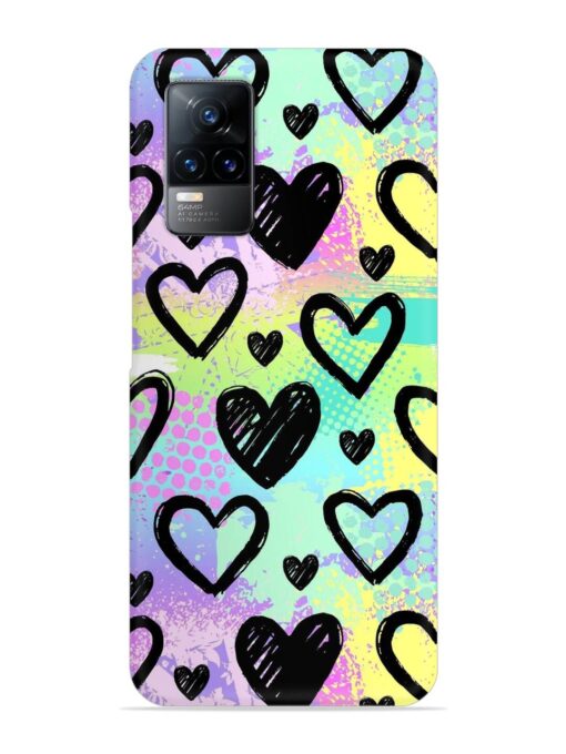 Bright Pattern Hearts Snap Case for Vivo Y73