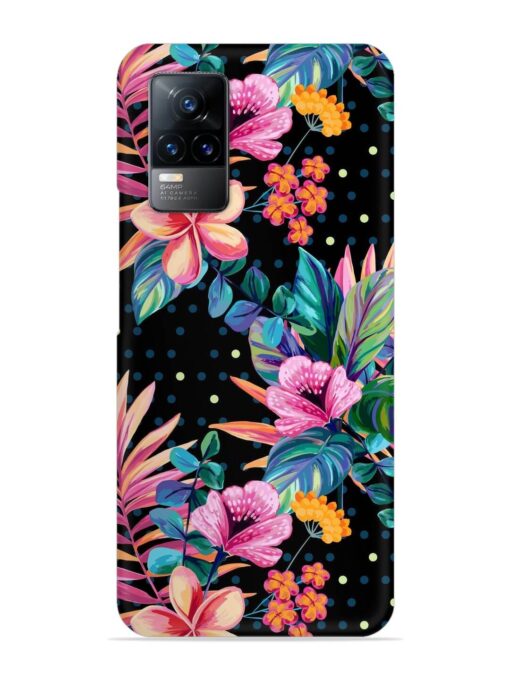 Seamless Floral Pattern Snap Case for Vivo Y73 Zapvi