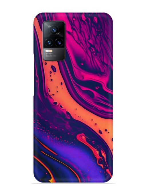 Fluid Blue Pink Art Snap Case for Vivo Y73 Zapvi