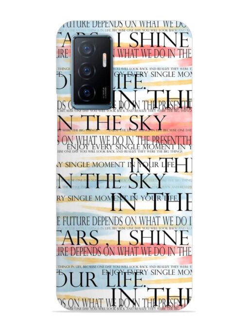 Seamless Slogans Pattern Snap Case for Vivo Y75 (4G) Zapvi