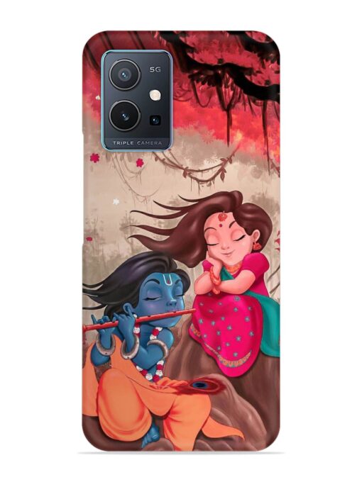 Radhe Krishna Water Art Snap Case for Vivo Y75 (5G) Zapvi