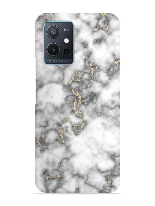 Gray And Gold Marble Snap Case for Vivo Y75 (5G) Zapvi