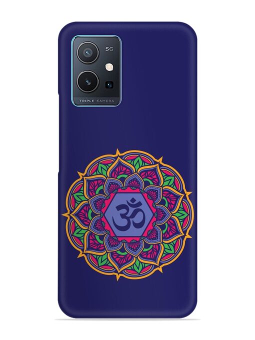 Om Mandala Art Blue Snap Case for Vivo Y75 (5G) Zapvi