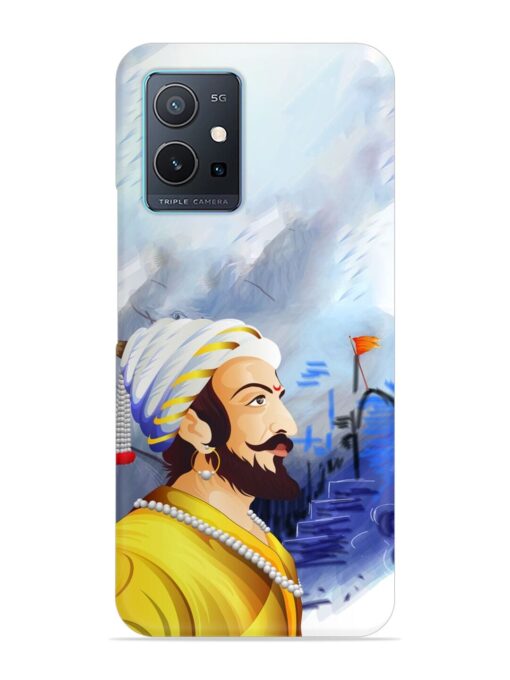 Shivaji Maharaj Color Paint Art Snap Case for Vivo Y75 (5G)