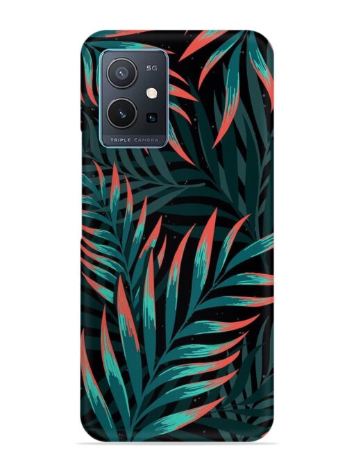 Green Leaf Art Snap Case for Vivo Y75 (5G) Zapvi