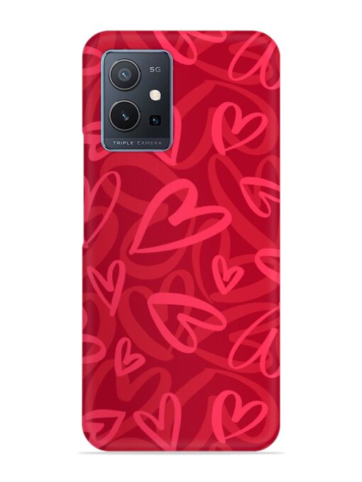 Seamless Romantic Pattern Snap Case for Vivo Y75 (5G)