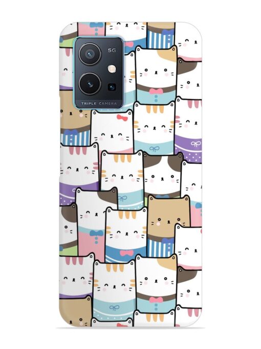 Cute Adorable Cat Snap Case for Vivo Y75 (5G)