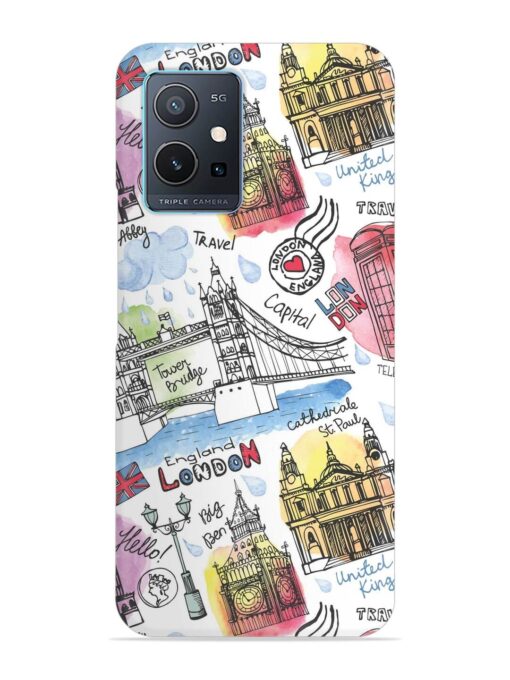 Vector London Landmark Snap Case for Vivo Y75 (5G) Zapvi