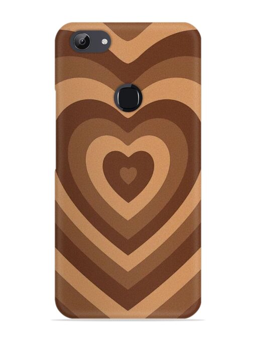 Brown Heart Snap Case for Vivo Y81