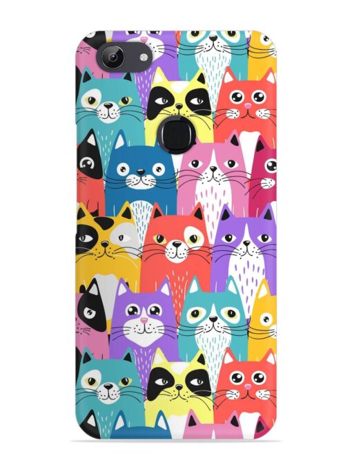 Funny Cartoon Cats Snap Case for Vivo Y81 Zapvi