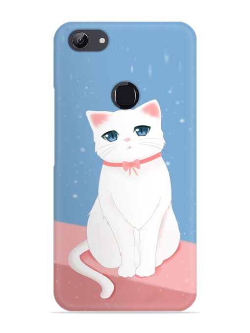 Cute White Cat Snap Case for Vivo Y81 Zapvi