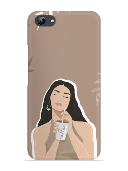 Girl With Coffee Snap Case for Vivo Y81I Zapvi