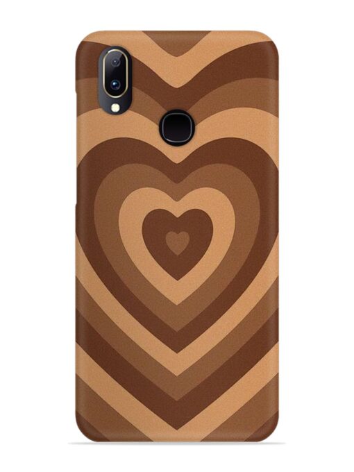 Brown Heart Snap Case for Vivo Y83 Pro Zapvi