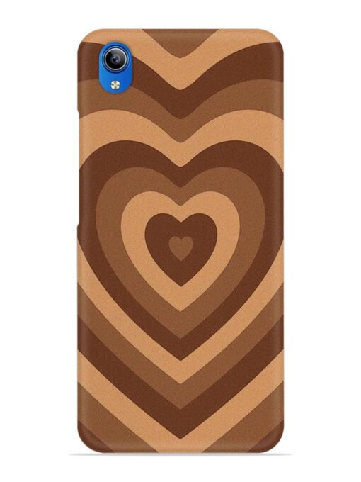 Brown Heart Snap Case for Vivo Y90 Zapvi