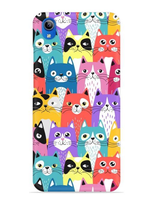 Funny Cartoon Cats Snap Case for Vivo Y90 Zapvi