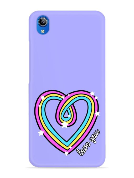 Colorful Rainbow Heart Snap Case for Vivo Y90