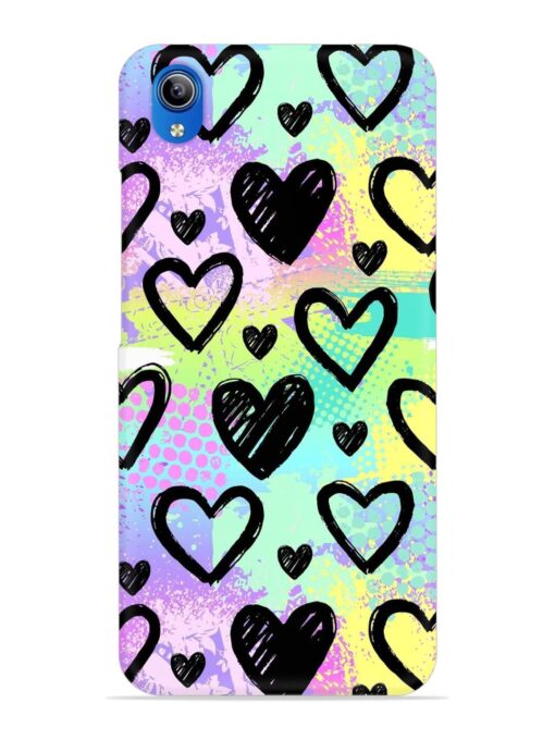 Bright Pattern Hearts Snap Case for Vivo Y90 Zapvi