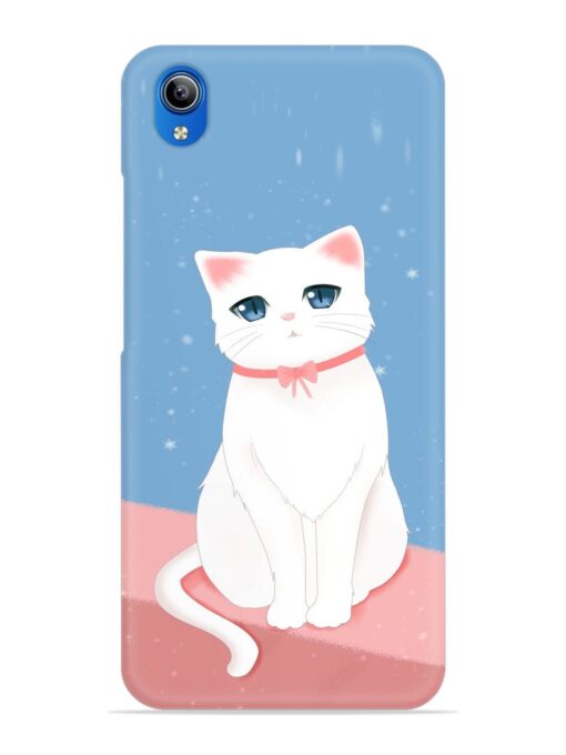 Cute White Cat Snap Case for Vivo Y90