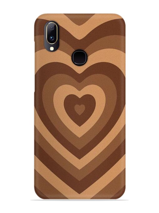 Brown Heart Snap Case for Vivo Y91 Zapvi