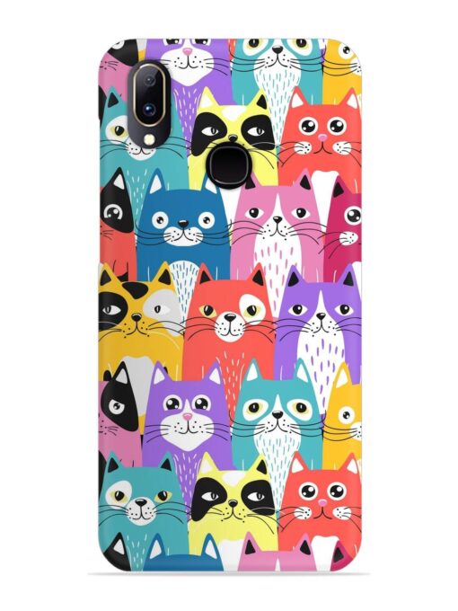 Funny Cartoon Cats Snap Case for Vivo Y91 Zapvi