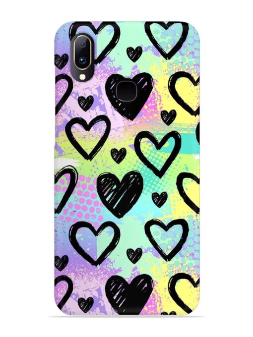 Bright Pattern Hearts Snap Case for Vivo Y91 Zapvi