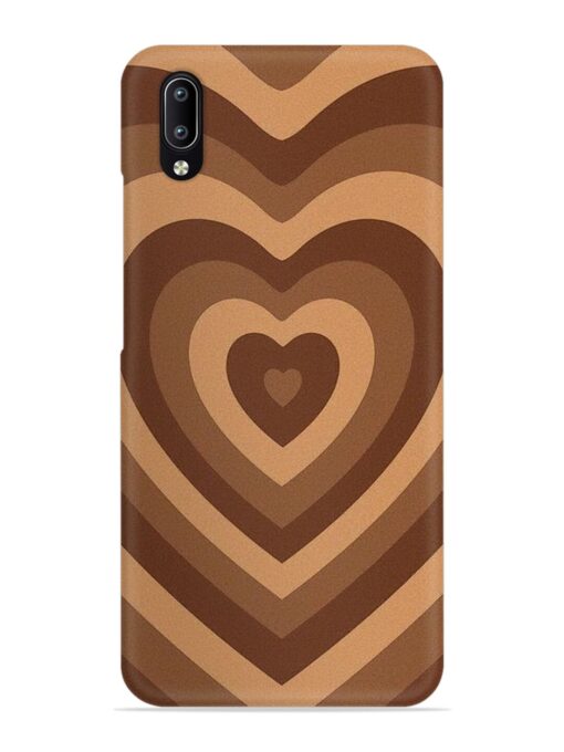 Brown Heart Snap Case for Vivo Y97 Zapvi