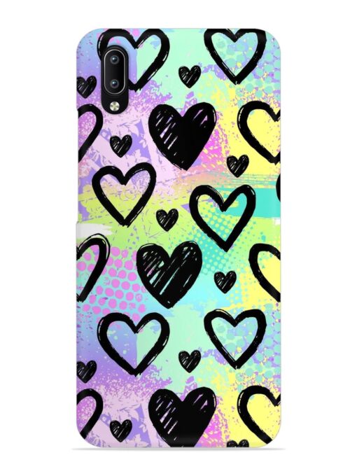 Bright Pattern Hearts Snap Case for Vivo Y97 Zapvi