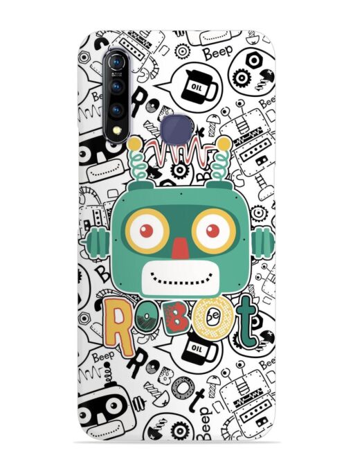 Robot Modern Seamless Pattern Snap Case for Vivo Z1 Pro Zapvi