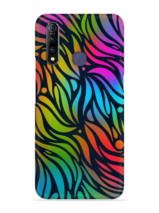 Abstract Leaf Design Snap Case for Vivo Z1 Pro Zapvi