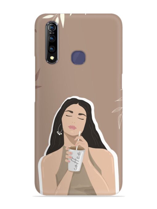 Girl With Coffee Snap Case for Vivo Z1 Pro Zapvi