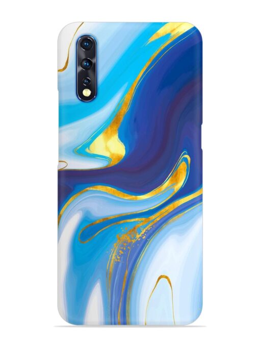 Watercolor Background With Golden Foil Snap Case for Vivo Z1X Zapvi