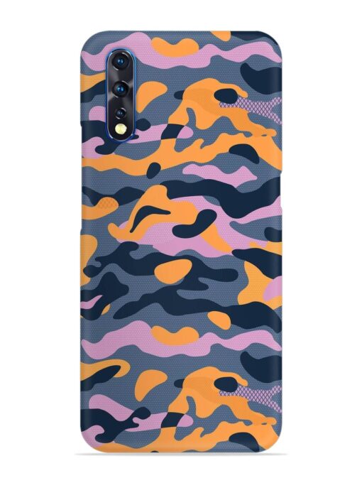 Camouflage Army Military English Orange Art Snap Case for Vivo Z1X Zapvi