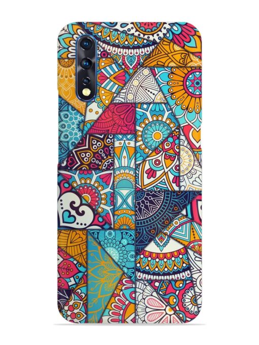 Patchwork Pattern Vintage Snap Case for Vivo Z1X Zapvi