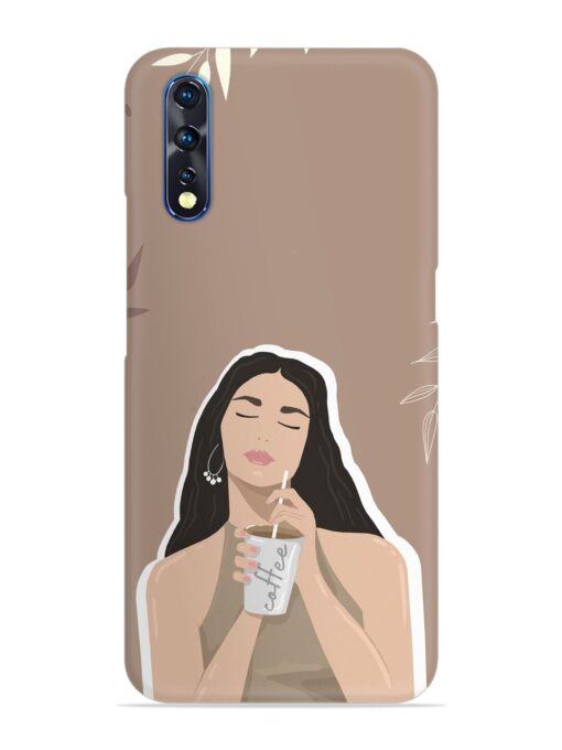 Girl With Coffee Snap Case for Vivo Z1X Zapvi