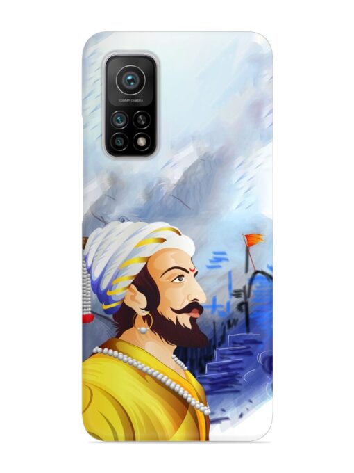 Shivaji Maharaj Color Paint Art Snap Case for Xiaomi Mi 10T (5G)