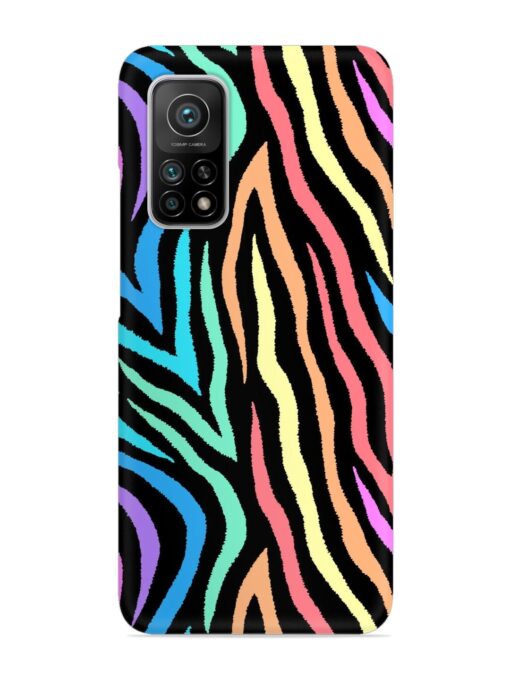 Colorful Abstract Zebra Snap Case for Xiaomi Mi 10T (5G) Zapvi