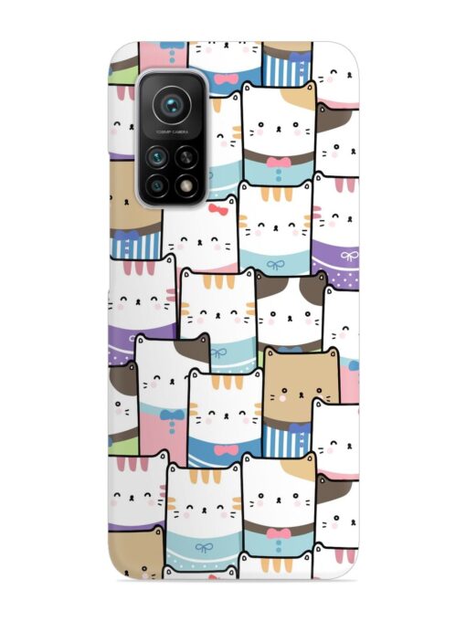 Cute Adorable Cat Snap Case for Xiaomi Mi 10T (5G) Zapvi