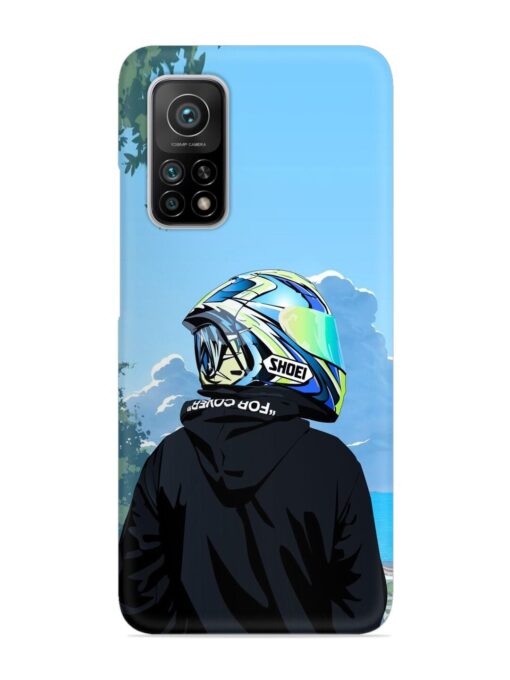 Rider With Helmet Snap Case for Xiaomi Mi 10T (5G) Zapvi