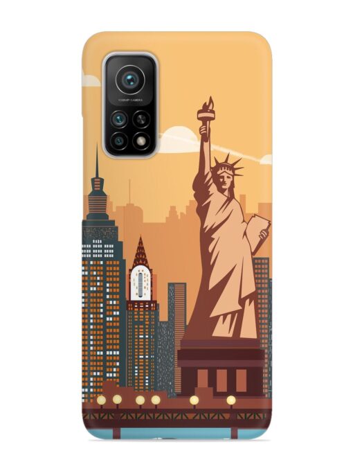 New York Statue Of Liberty Architectural Scenery Snap Case for Xiaomi Mi 10T Pro (5G) Zapvi