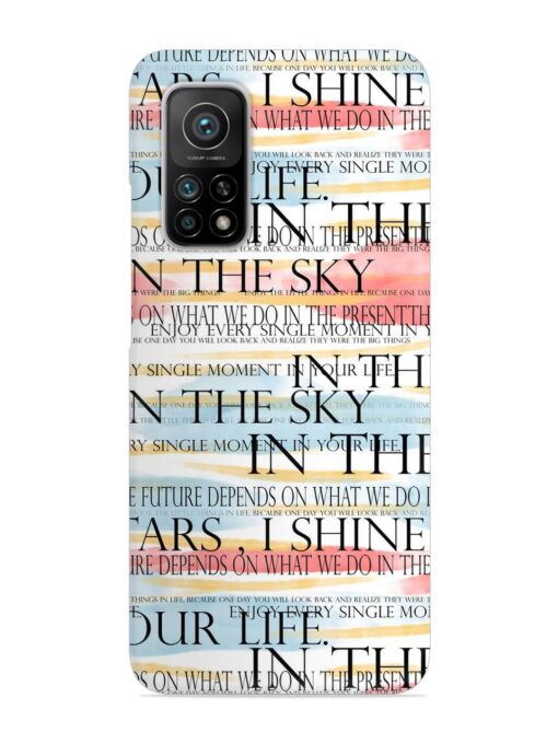 Seamless Slogans Pattern Snap Case for Xiaomi Mi 10T Pro (5G)