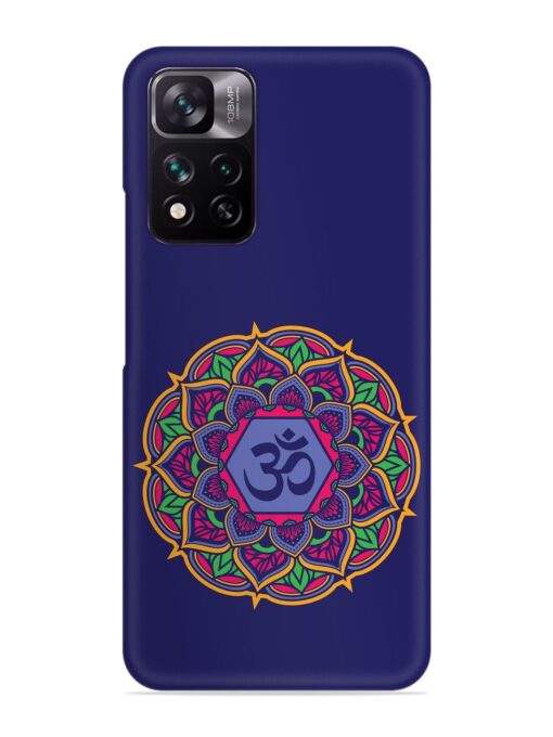 Om Mandala Art Blue Snap Case for Xiaomi Mi 11I (5G) Zapvi