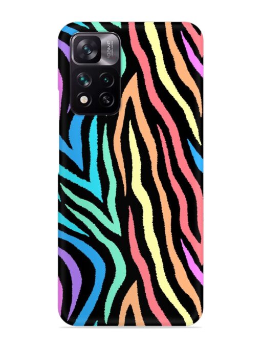 Colorful Abstract Zebra Snap Case for Xiaomi Mi 11I (5G) Zapvi