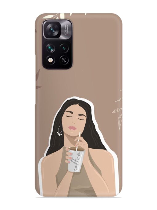 Girl With Coffee Snap Case for Xiaomi Mi 11I (5G)