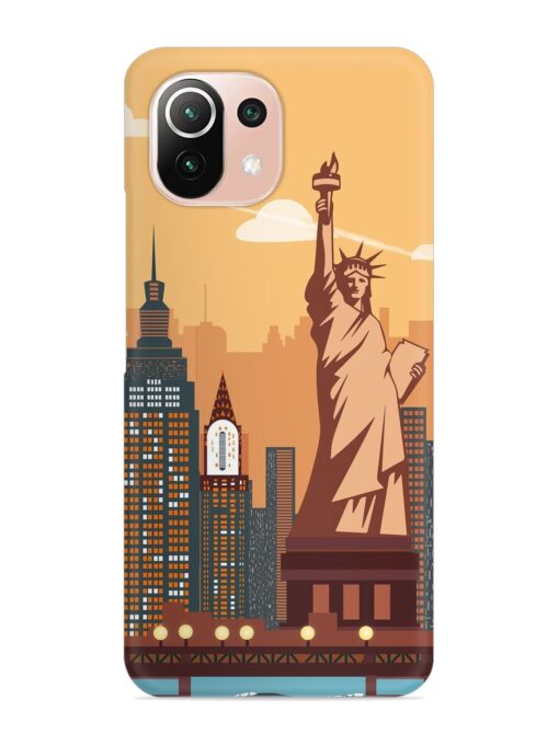 New York Statue Of Liberty Architectural Scenery Snap Case for Xiaomi Mi 11 Lite Zapvi