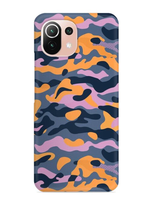 Camouflage Army Military English Orange Art Snap Case for Xiaomi Mi 11 Lite Zapvi