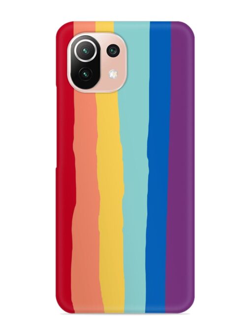 Rainbow Genuine Liquid Snap Case for Xiaomi Mi 11 Lite Zapvi