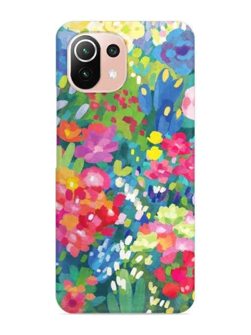 Watercolor Flower Art Snap Case for Xiaomi Mi 11 Lite Zapvi