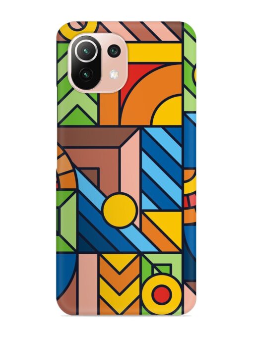 Colorful Geometric Snap Case for Xiaomi Mi 11 Lite Zapvi