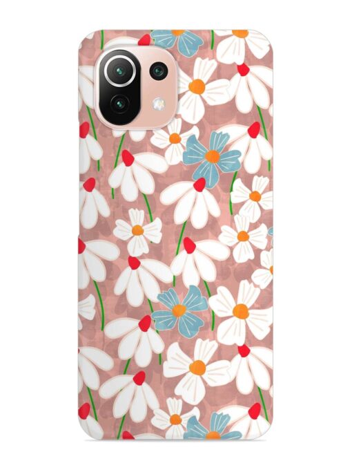 Abstract Petal Flowers Snap Case for Xiaomi Mi 11 Lite Zapvi